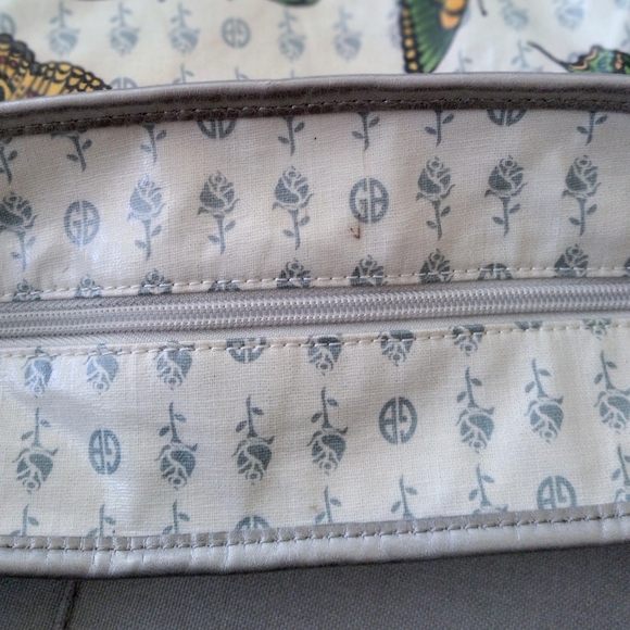 Vintage Giani Bernini Butterflies Handbag Tote Bag Purse - Picture 10 of 16